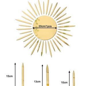 1set Sun Mirror Wall Sticker
